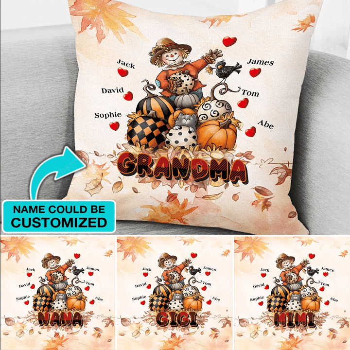 Personalized Grandma Fall Pillow