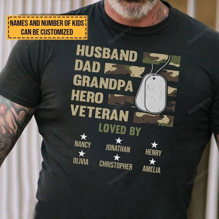 Personalized Veteran Husband Dad Grandpa Hero Veteran