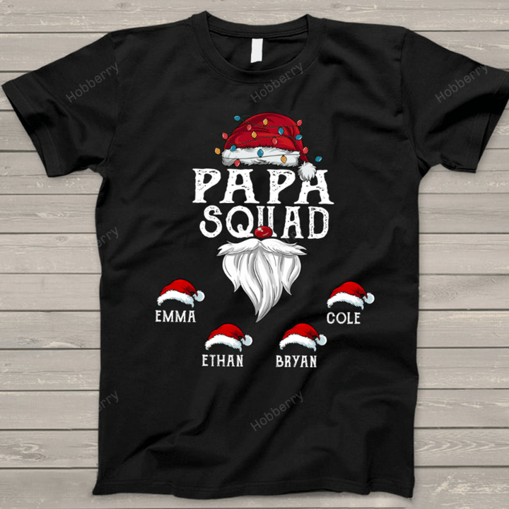 Personalized Grandpa Squad Christmas Shirt For Grandpa