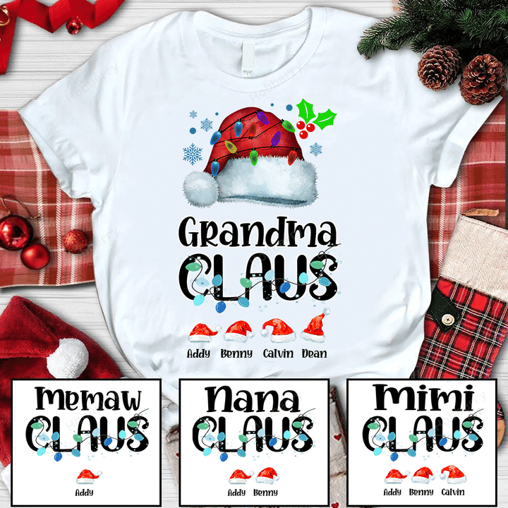 Grandma claus christmas Shirt Gift For Grandma