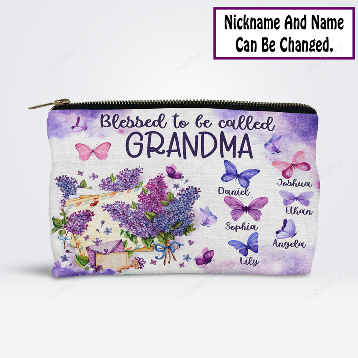 Blessed To Be Called Grandma - Personalized Custom Pouch Gift For Grandma & Mom