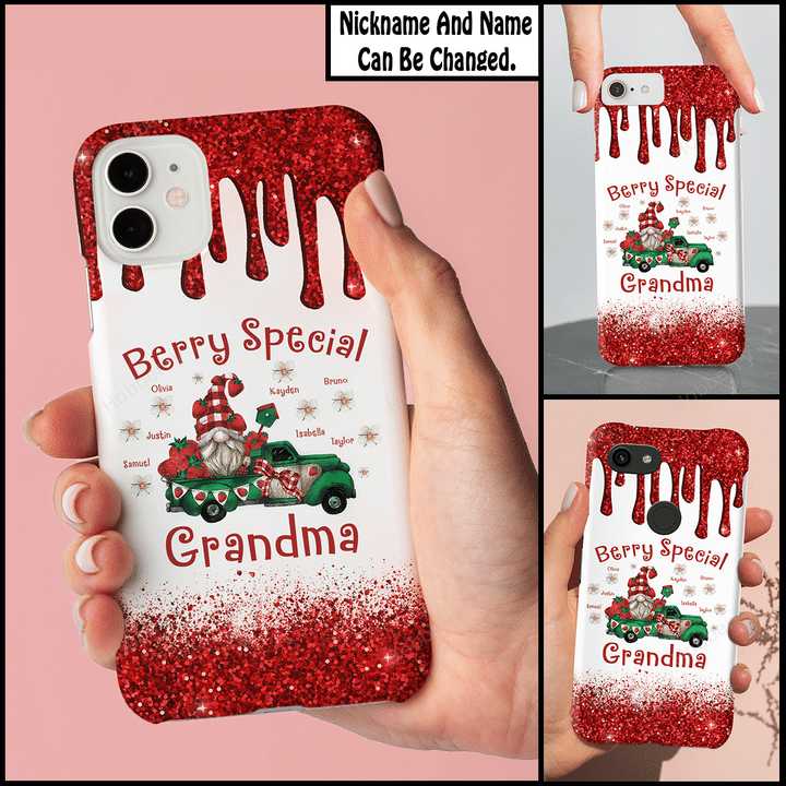 Berry Special Grandma Nana Grandma Phone Case With Grandkids Names - Personalized Custom Name Phone Case Gift For Grandma & Mom