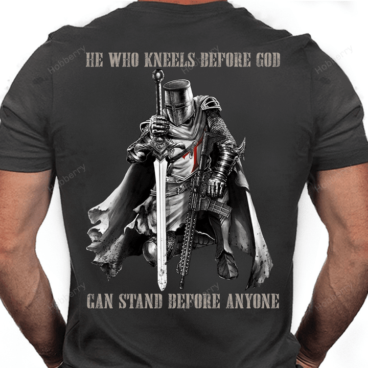 He Who Kneels before God Can Stand Before Anyone Concealed Carry Owner T-shirt