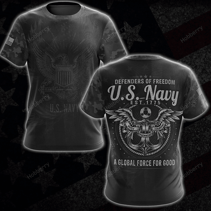 Military Navy Veteran Shirt Defenders of Freedom Global Force For Good Veterans Day Memorial Day Gift T-shirt Hoodie Sweatshirt