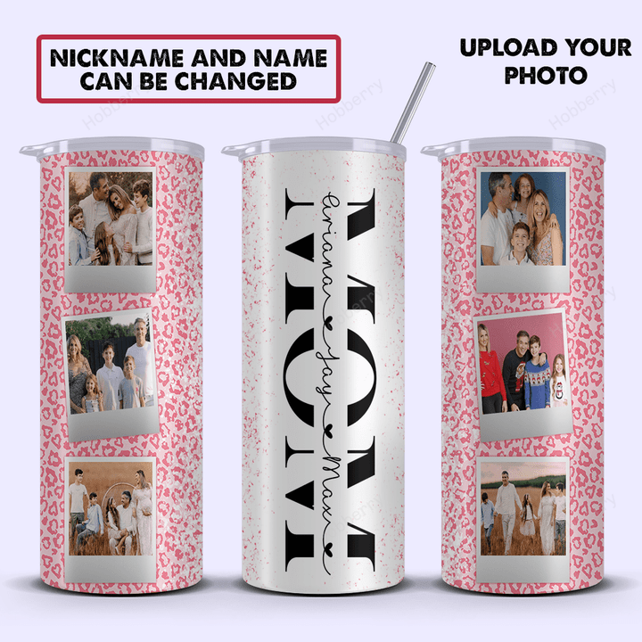 Personalized Mom Tumbler With Kids Name For Mother's Day Family Insulated Stainless Steel Tumbler 20oz / 30oz Gift For Mom Grandma