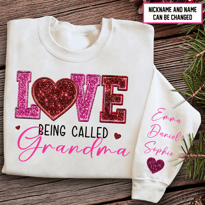 Personalized Love Being Called Grandma Shirt With Grandkids Names - Personalized Name Shirt Custom Gift For Grandma & Mom