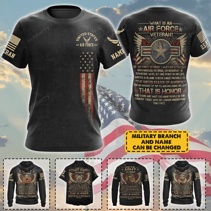 Personalized Military Veteran Shirt What Is An Air Force Veteran Definition Veterans Day Memorial Day Gift T-shirt Hoodie Sweatshirt