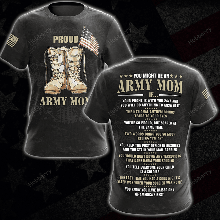Army Mom Shirt Proud Army Mom Mothers Day Veterans Day Memorial Day Gift Army Navy Air Force Marine Military T-shirt Hoodie Sweatshirt
