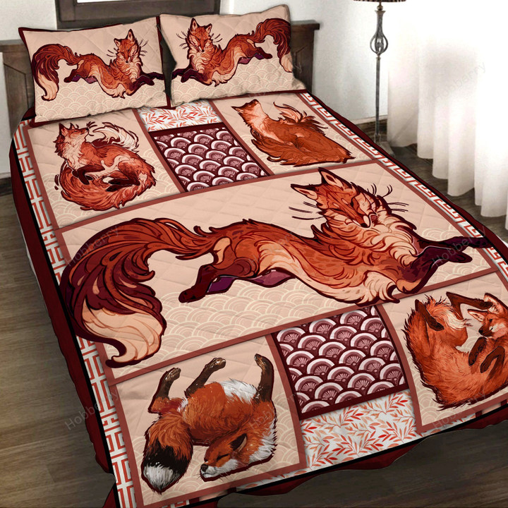 Fox 3D Quilt Bed Set