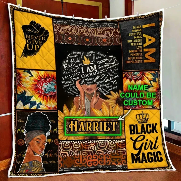 Personalized God Says I Am Black Woman Quilt Blanket Quilt Set Hobberry