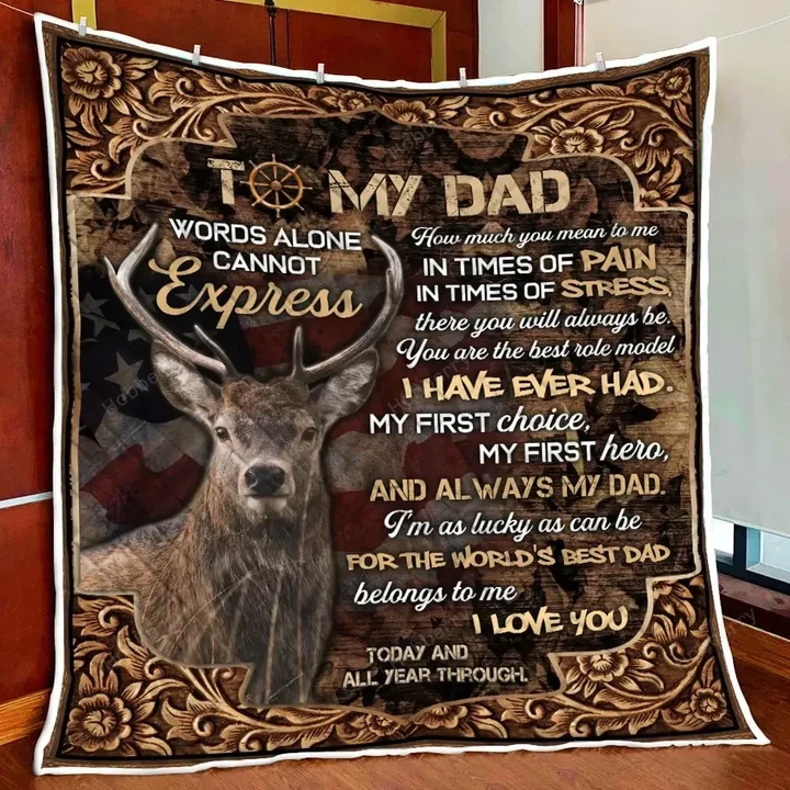 Deer Dad, You Are The World’s Best Role Model Quilt Set Hobberry