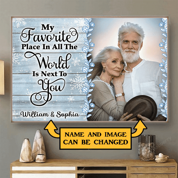 Christmas My Favorite Place Is - Personalized Custom Poster & Canvas
