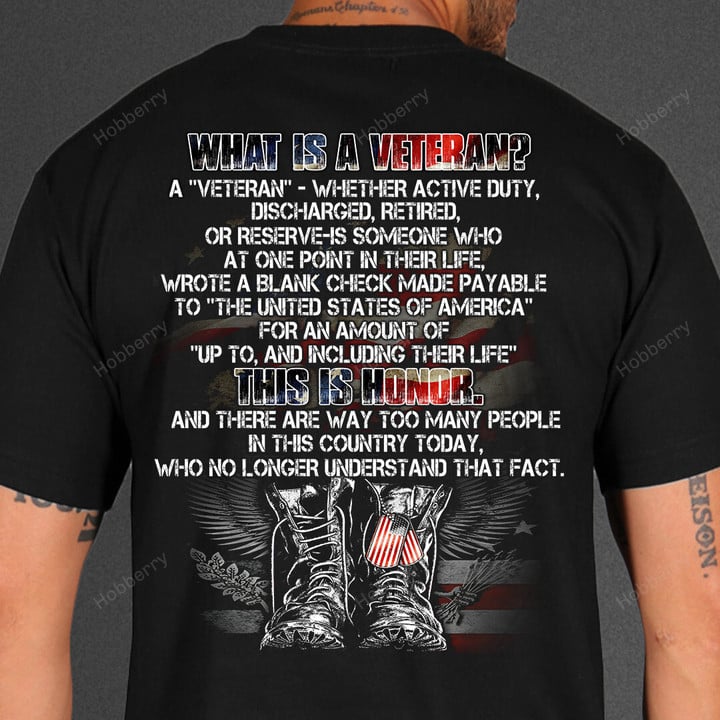 US Veteran Shirt What is a veteran Definition Veterans Day T-Shirt