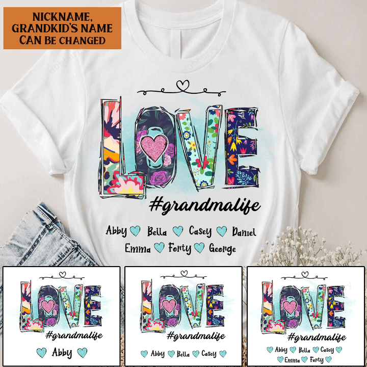 Personalized Love Grandma Life Shirt Gift For Grandma