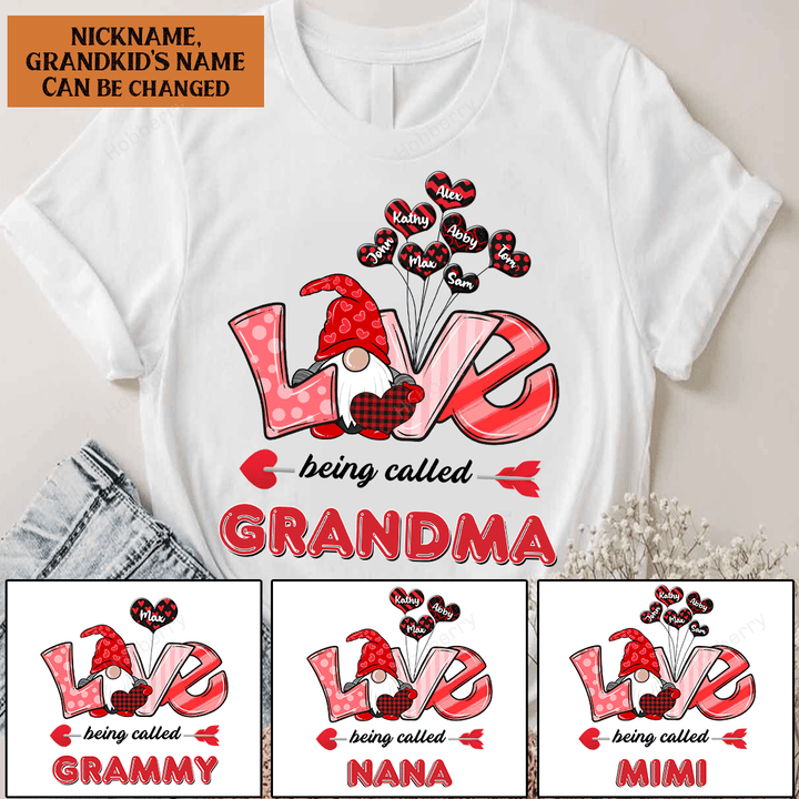 Personalized Love Being Called Grandma Shirt Gift For Grandma