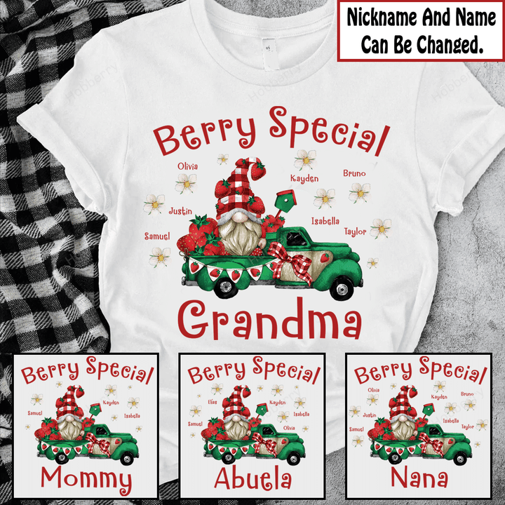 Berry Special Grandma Nana Grandma Shirt With Grandkids Names - Personalized Custom Name Shirt Gift For Grandma & Mom