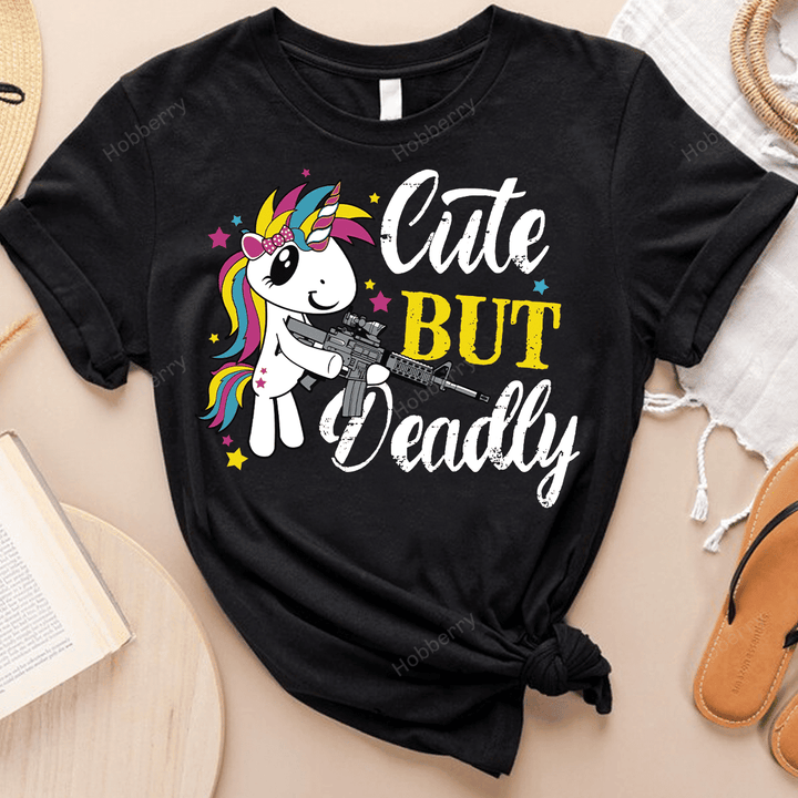 Cute But Deadly Unicorn Concealed Carry Owner T-shirt