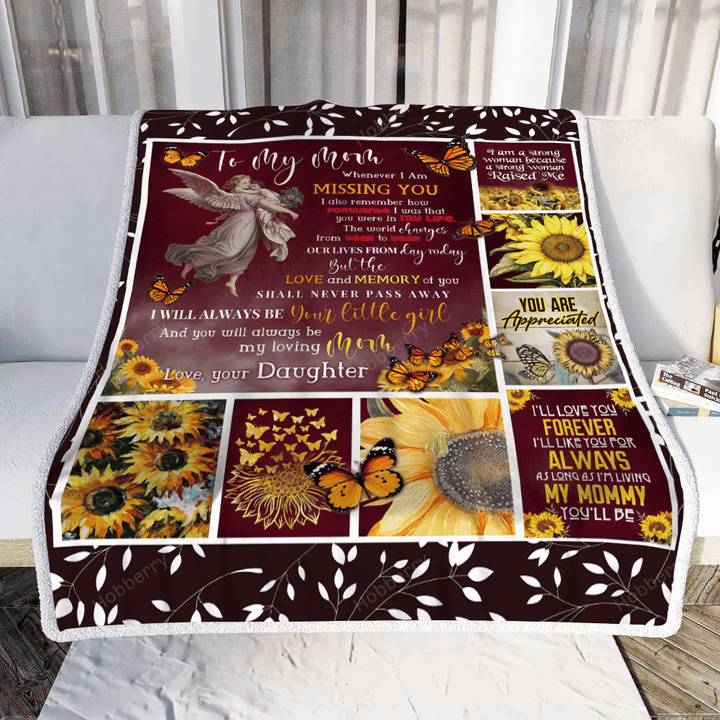 I'll love you forever i'll like you for always as long as i'm living my mommy you'll be To my Mom - Gift from Daughter 3D Throw Blanket Hobberry