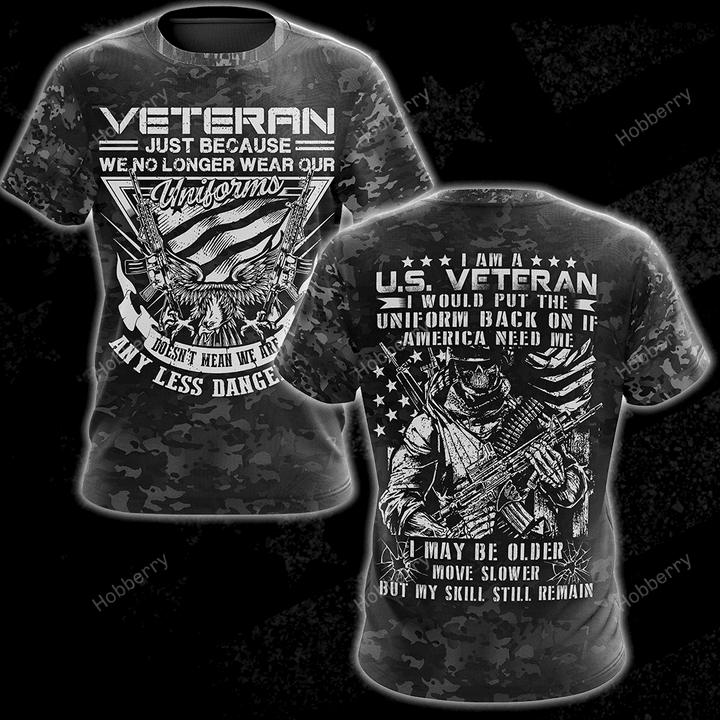 US Veteran Shirt I Would Put The Uniform Back On If America Need Me Veterans Day 3D All Over Print T-shirt Zip Hoodie Sweatshirt