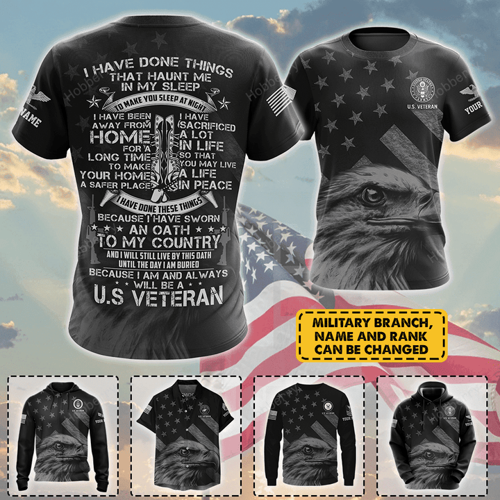Personalized Veteran Shirt Always Will Be US Veteran Veterans Day Military Army Navy Marine Air Force T-shirt Zip Hoodie Sweatshirt Hawaiian Shirt Tank Top