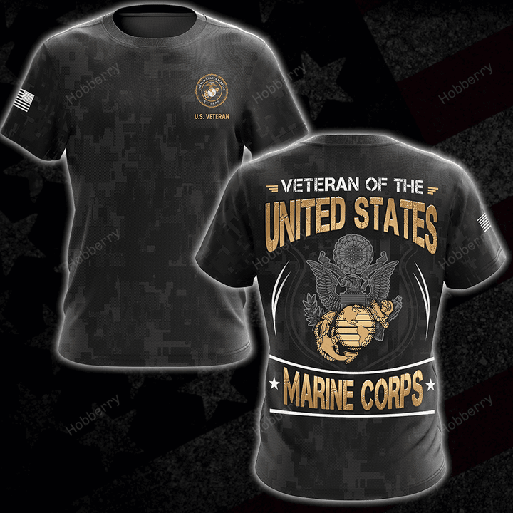 Military Veteran Shirt Veteran Of The United States Marine Corps Veterans Day T-shirt Zip Hoodie Sweatshirt Hawaiian Shirt Tank Top Clothing Apparel