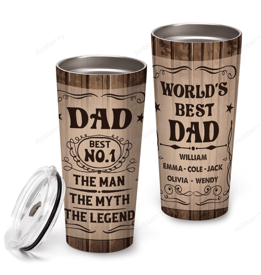Man Myth Legend Personalized 30oz Tumbler Cup - Black Insulated