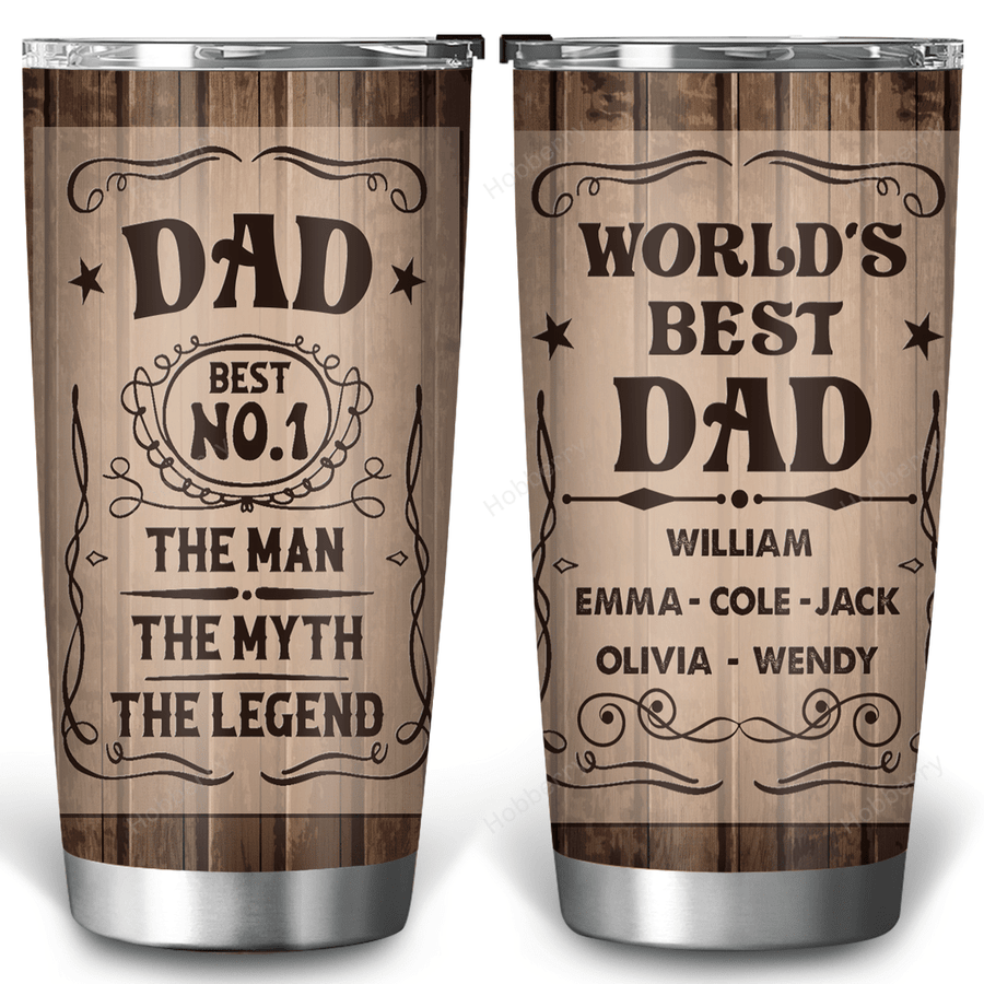 Legend Husband Daddy Grandpa, Personalized Tumbler Cup, Father's