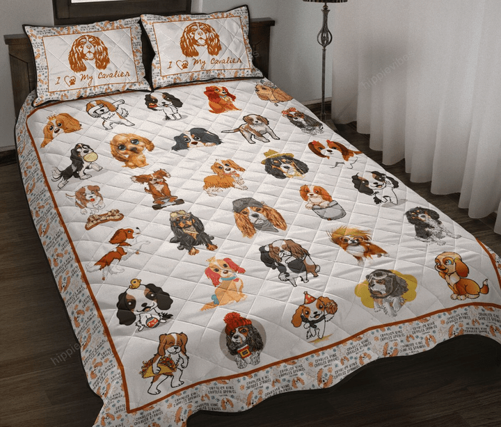 I Love My Cavalier King Charles - Quilt Bed Set