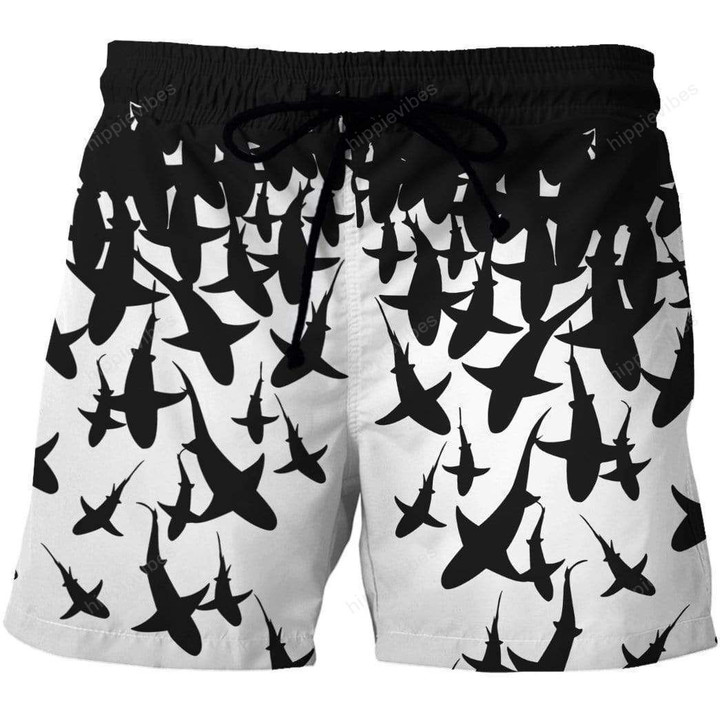 Custom Beach Shorts - Swim Trunks Shark Men / S