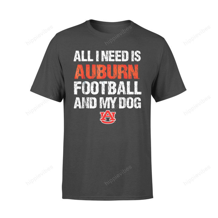Dog Gift Idea Auburn Tigers All I Need Football T-Shirt - Standard T-Shirt S / Black Dreamship