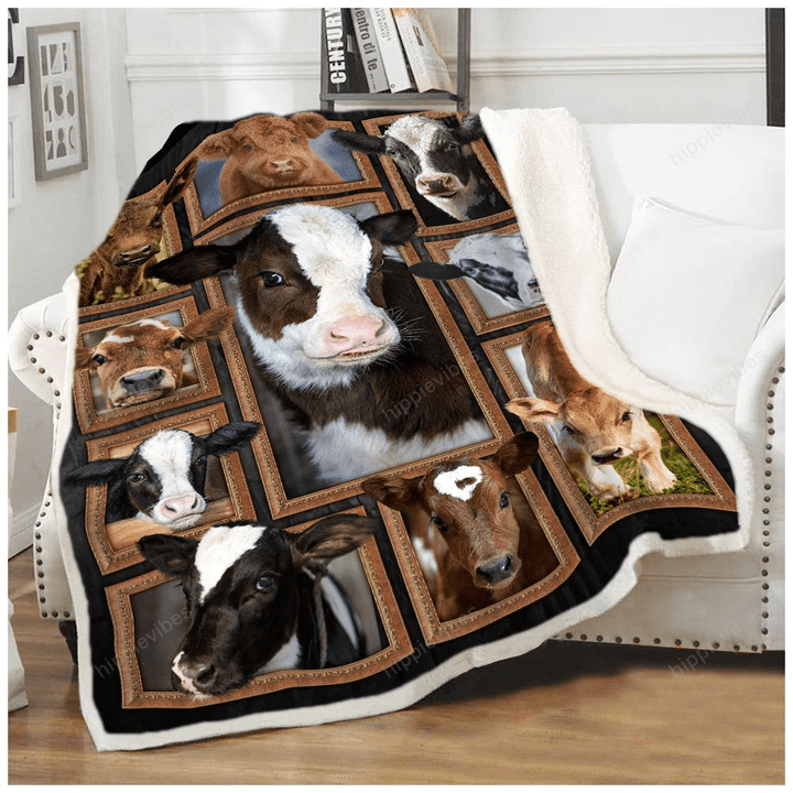 Cute Cows Fleece Blanket