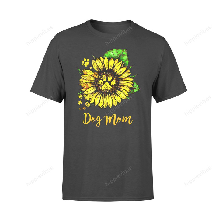 Dog Gift Idea Amazing Sunflower Paw T-Shirt - Standard T-Shirt S / Black Dreamship
