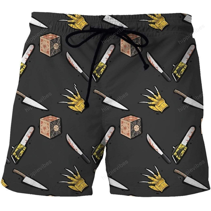 Custom Beach Shorts - Swim Trunks The Claw Box Knife Men / S