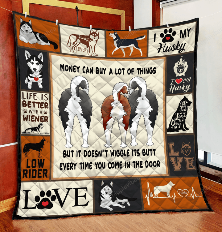 Love Husky Quilt Blanket