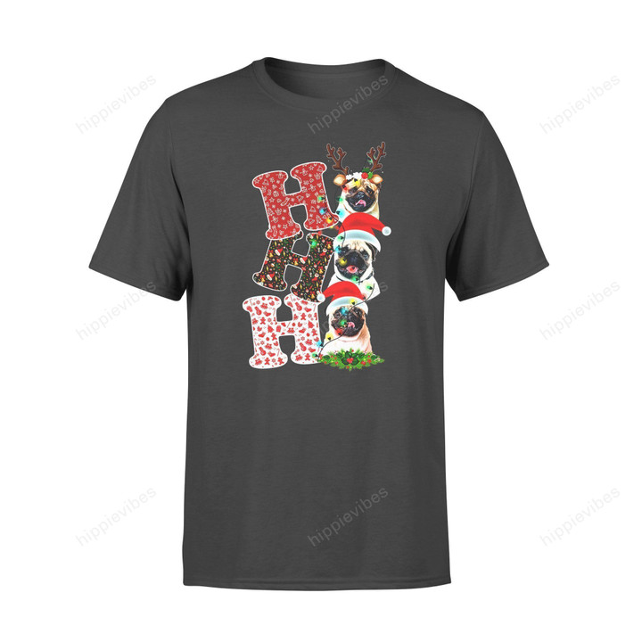 Dog Christmas Gift Idea Santa Ho Pug Xmas Lover T-Shirt - Standard T-Shirt S / Black Dreamship