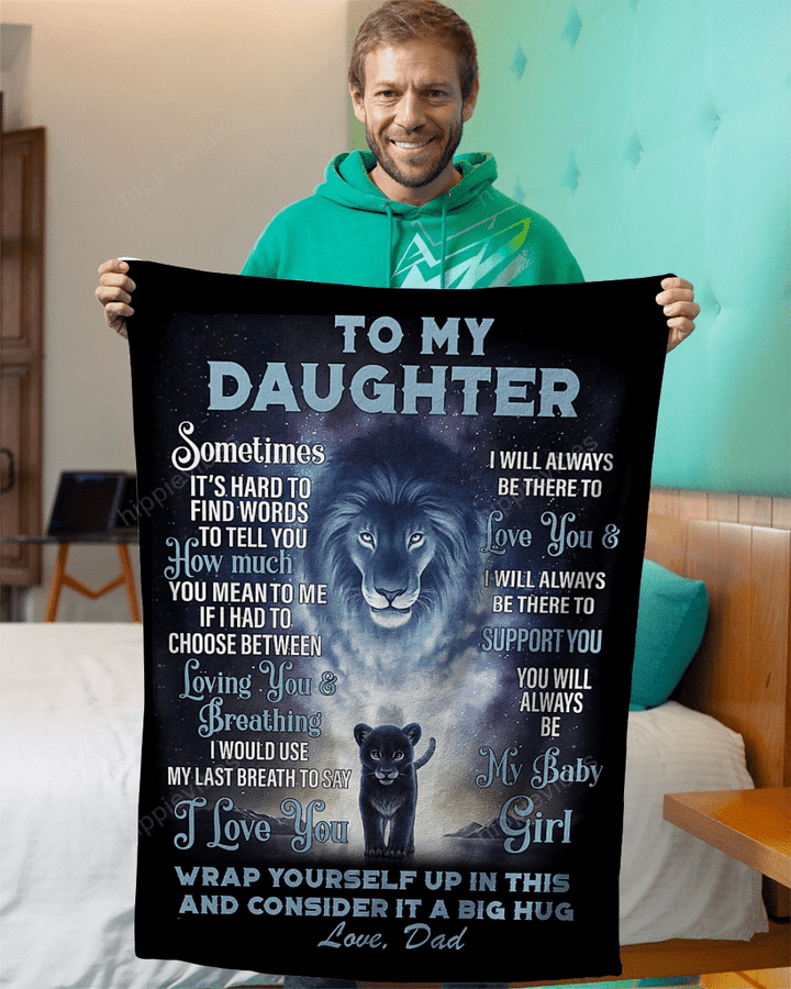To My Daughter From Dad Fleece Blanket