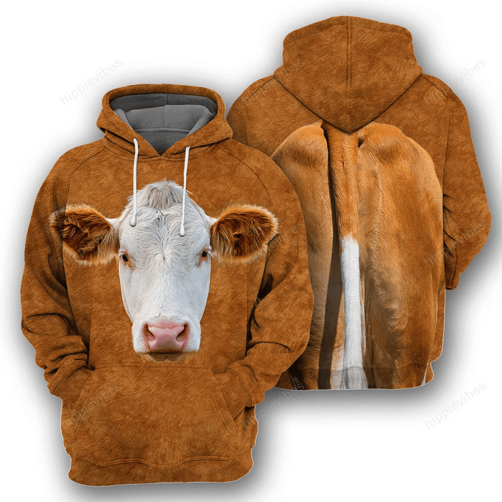 Hereford Cattle - 3D All Over Printed Hoodie