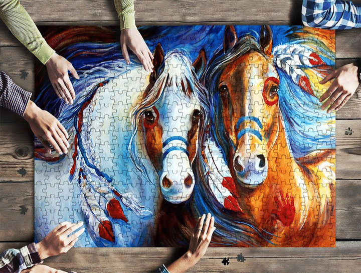 Horse Native American Jigsaw Puzzle