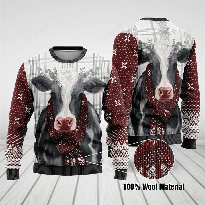 Dairy Cow - Christmas Wool Sweater