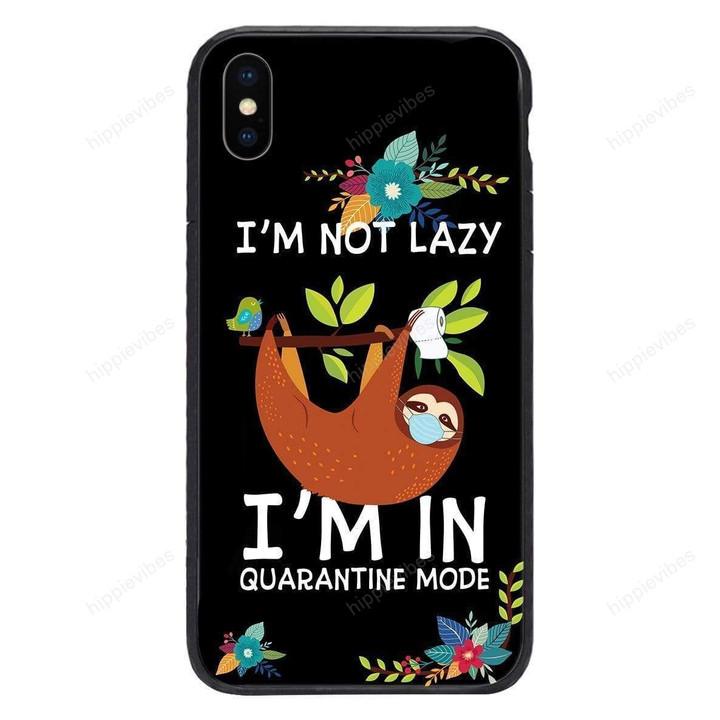 3D Im Not Lazy In Q Mode Custom Glass Phone Case Cover Iphone / X Collection
