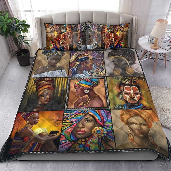 African Culture Quilt Bed Set Twin