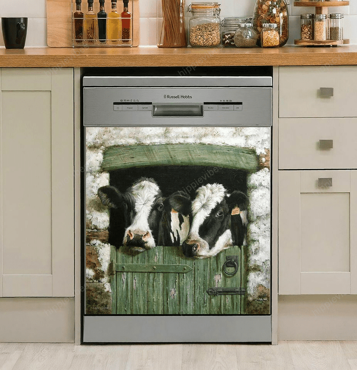 Cow Farm Window Decor Kitchen Dishwasher Cover
