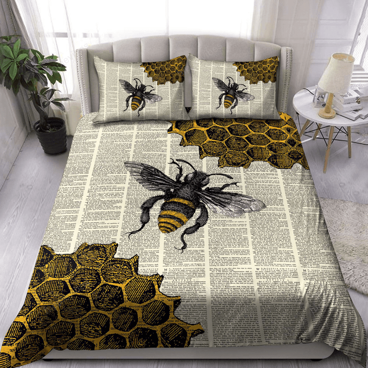Bee Dictionary Page Bedding Set