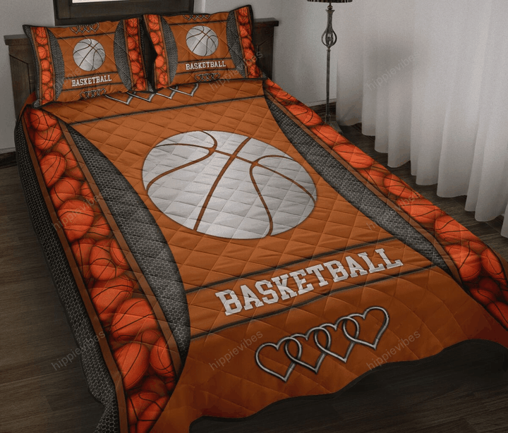 Love Basketball Quilt Bed Set