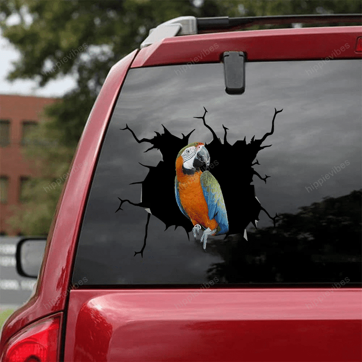 Parrot Crack Car Sticker 10