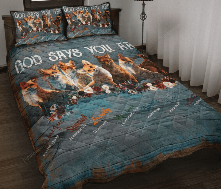 Fox God Says You Are Quilt Bed Set