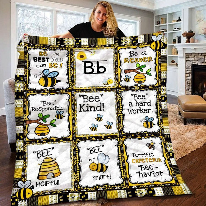 Bee - Be The Best You Can Be Quilt Blanket