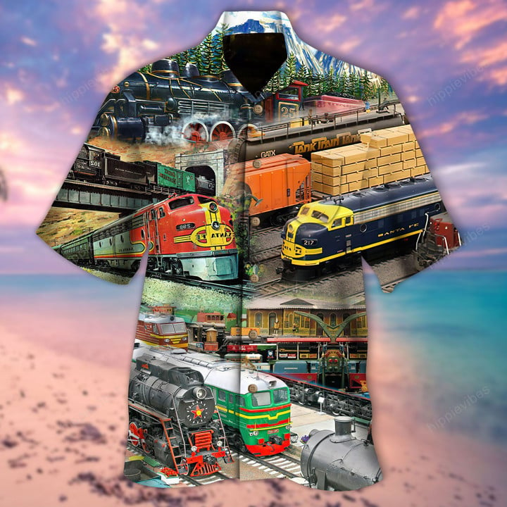 Never Too Old To Play With Train Hawaiian Shirt - RE