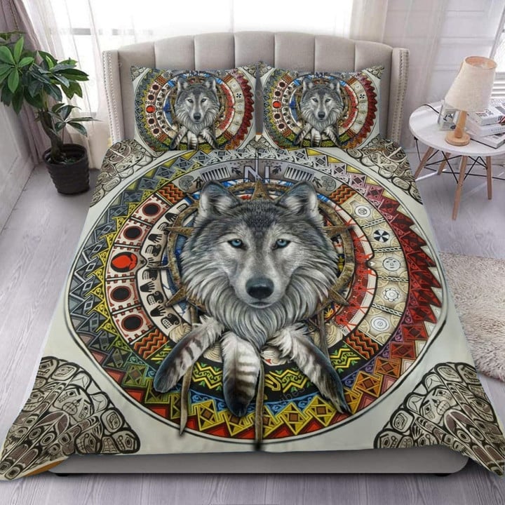 Native Wolf Bedding Set - RE