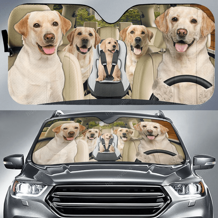 Labrador Family Car Sunshade - RE